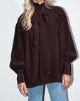 Silk Blouse in Cocoa