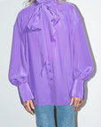 Silk Blouse in Violet