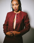 Cropped Jacket in Silk