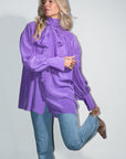 Silk Blouse in Violet